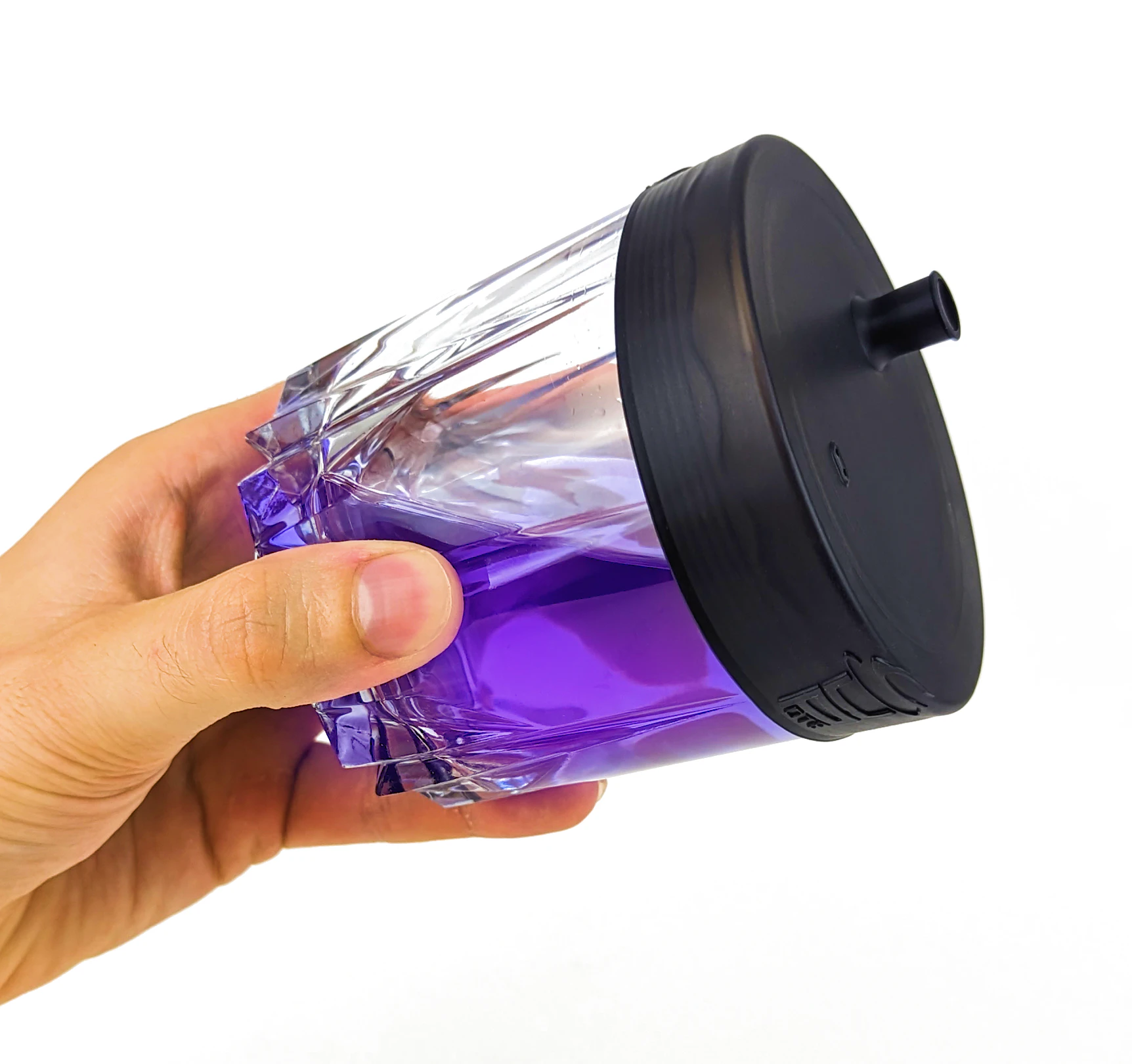 Capote de verre en silicone transparent sur un verre